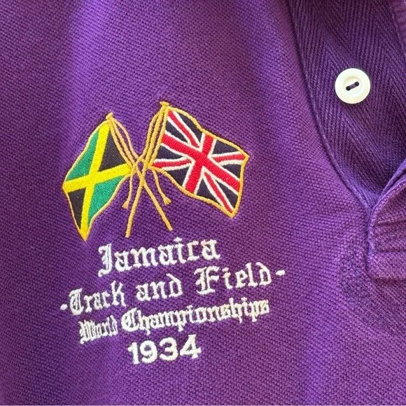 美品 ポロバイラルフローレン ポロシャツ ジャマイカ ビッグポニー パープル S 美品 ポロバイラルフローレン ポロシャツ ジャマイカ ビッグ